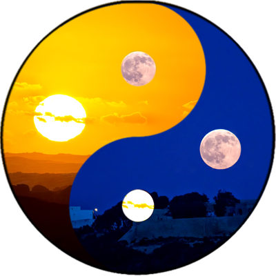 le yin et le yang et les polaritées solaire et lunaire yin yang